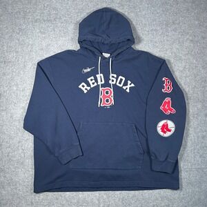 Nike Boston Red Sox pullover hoodie mens 3XL navy blue MLB baseball sweatshirt